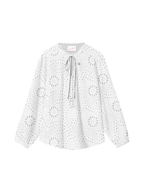 camicia donna in sangallo bianco MC2 Saint Barth | HARPER-COTTON SUNFLOWER EMBRY01